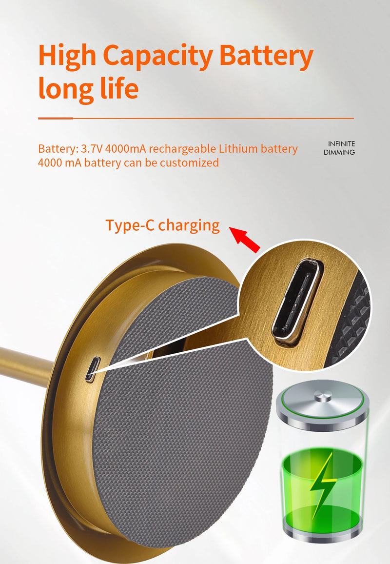 Lampe table LED USB plissée éclairage