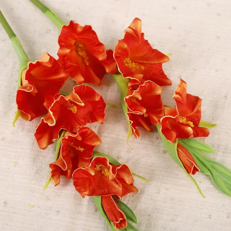 fleurs artificielles glaïeuls pour décoration de fête et bureau - vue 4 sur 12