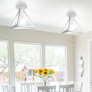 Plafonnier LED triangulaire au design nordique moderne et rétro