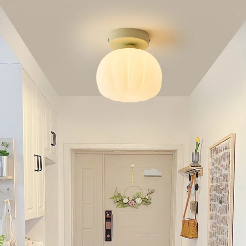 plafonnier led design nordique moderne en forme de fleur de citrouille