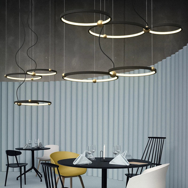 suspension moderne à anneau led pour décoration intérieure - vue 10 sur 9
