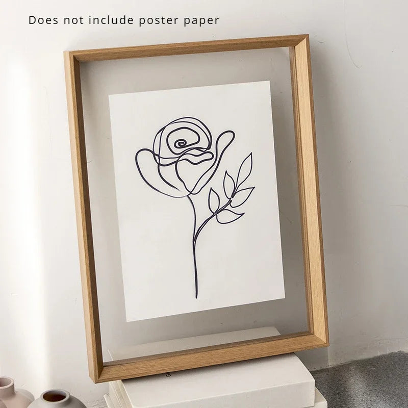 cadre photo double face en bois et acrylique pour bureau - vue 8 sur 10