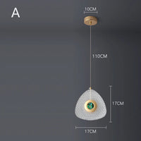 Moderne Nordique LED 1/2 Tête Lustre En Cristal Géométrie Dorée Émeraude Suspension Lumière Décor À La Maison Salon Chambre Éclairage