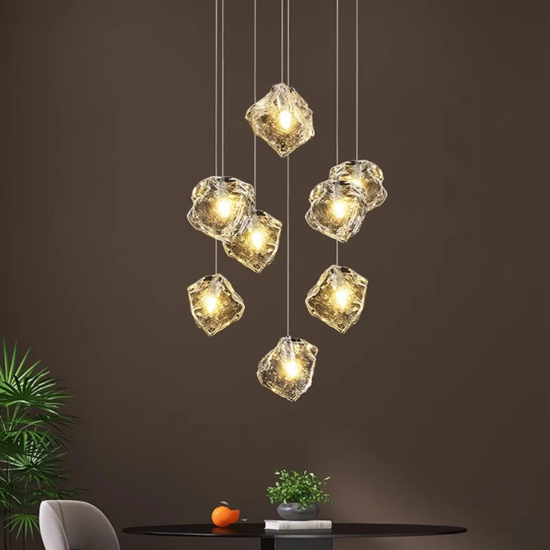 lustre moderne à led pour éclairage intérieur suspendu - vue 5 sur 18