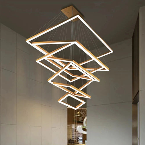 lustre led moderne salon maison plafond luxe intérieur