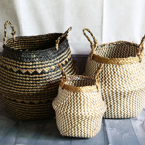 panier de rangement pliable en osier pour jouets et linge