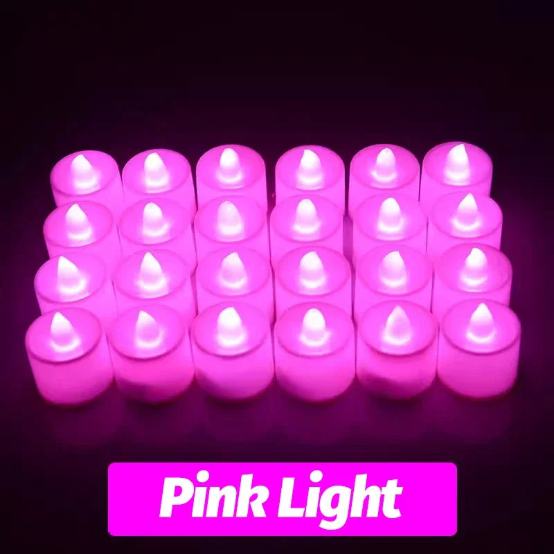 bougies led sans flamme décoration fête mariage noël en forme de cœur