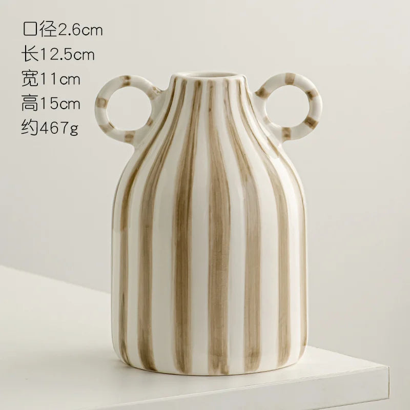 vase en céramique peint à la main avec oreilles décoratif amusant - vue 10 sur 11
