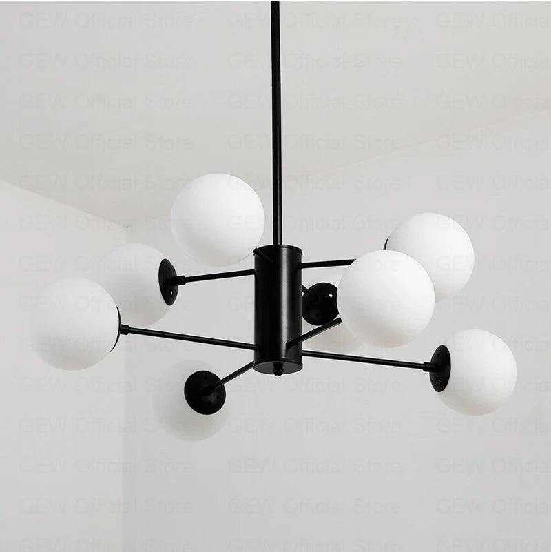 lustre moderne magic bean en verre pour décoration maison - vue 7 sur 14