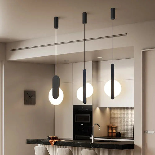 suspension led modernes avec appliques acryliques