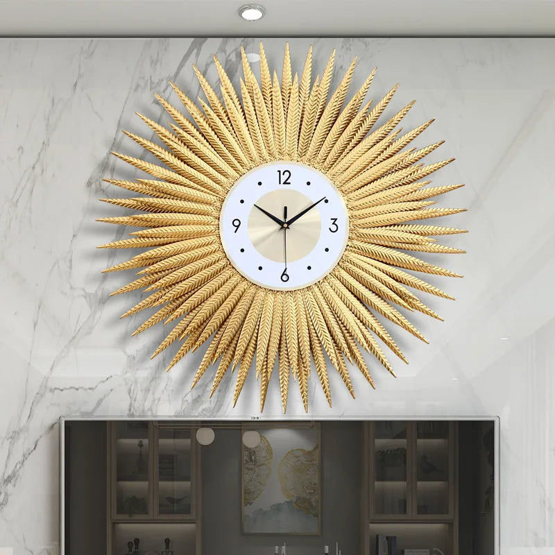 horloge murale moderne design quartz décoration intérieure élégante - vue 5 sur 5