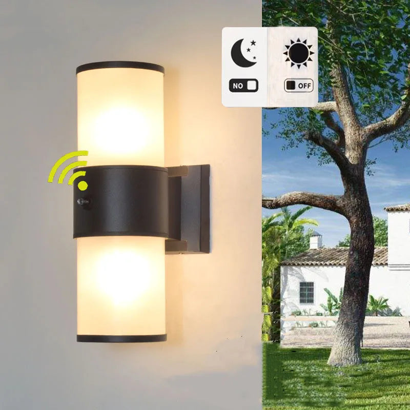 applique murale extérieure étanche contrôle de lumière pour jardin
