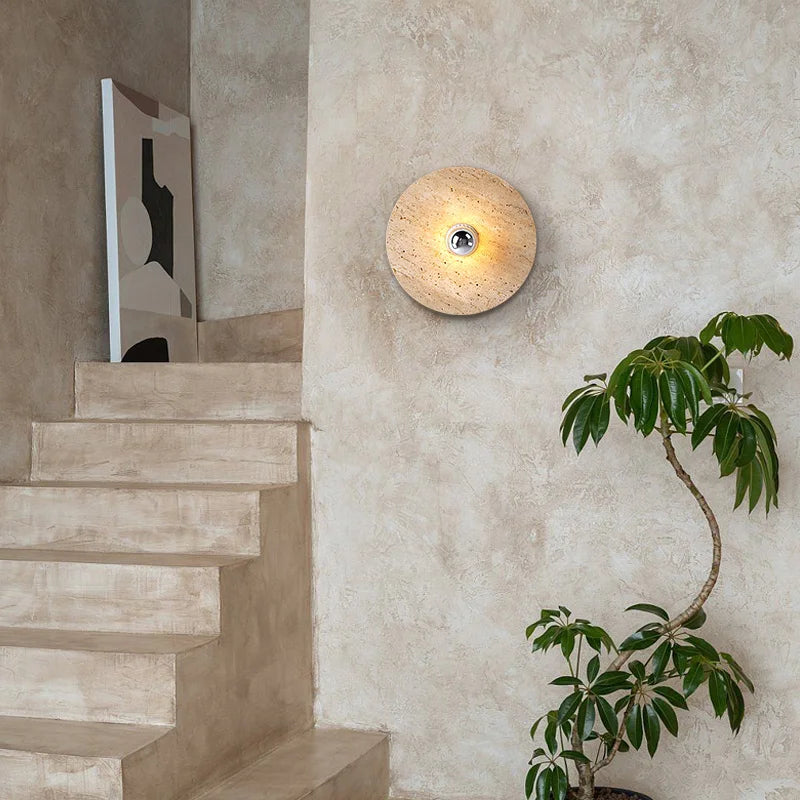 applique murale rétro en pierre naturelle design scandinave à led - vue 6 sur 8