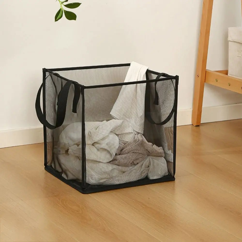 panier à linge pliable grande capacité avec poignées - vue 8 sur 12