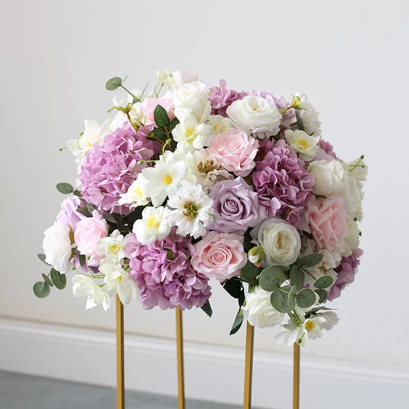 boules de fleurs artificielles en soie pour décoration de mariage et photo
