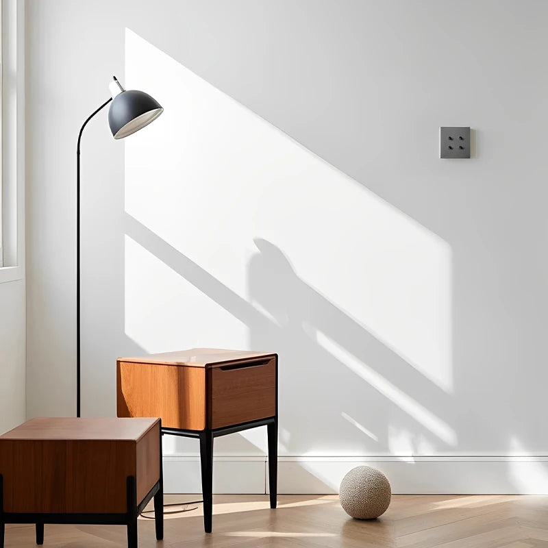 Prise TV et RJ45 en acier gris foncé brossé