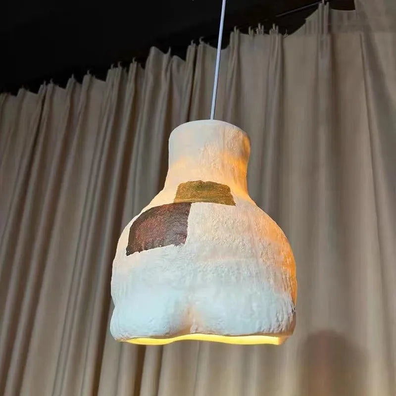 Nordique Wabi Sabi E27 Restaurant Suspension Lustres Lustre Salon Éclairage Designer Moderne Café Bar LED Décor Lampes Suspendues - vue 6 sur 11