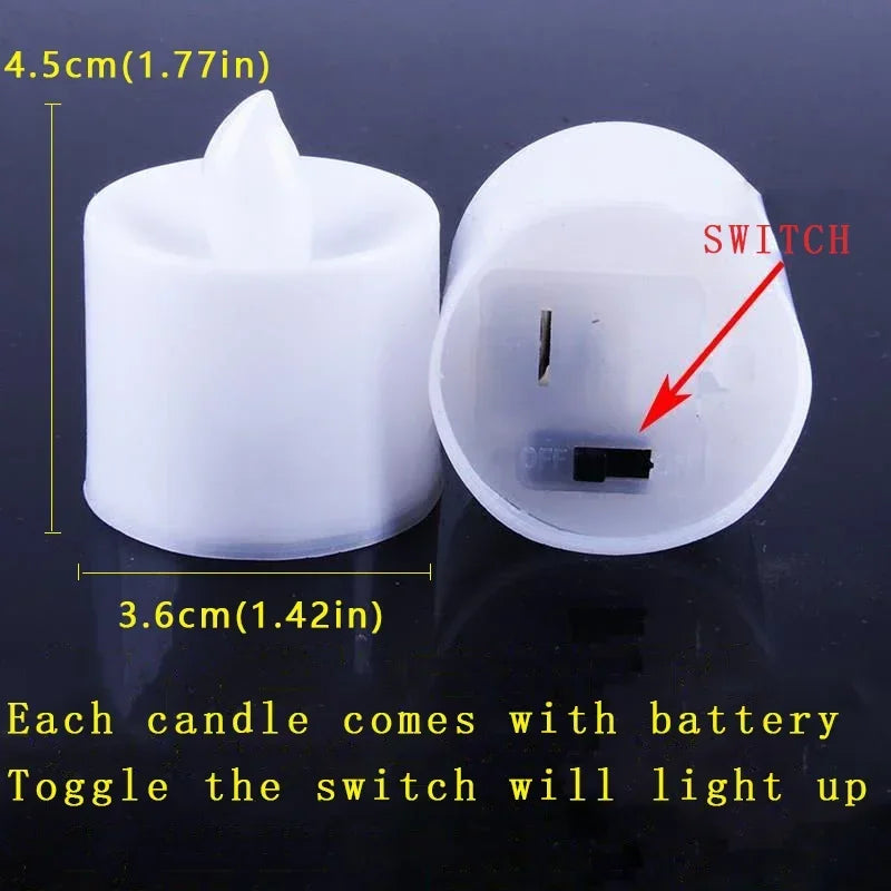 lot de bougies led sans flamme pour décorations de fête romantiques - vue 7 sur 15