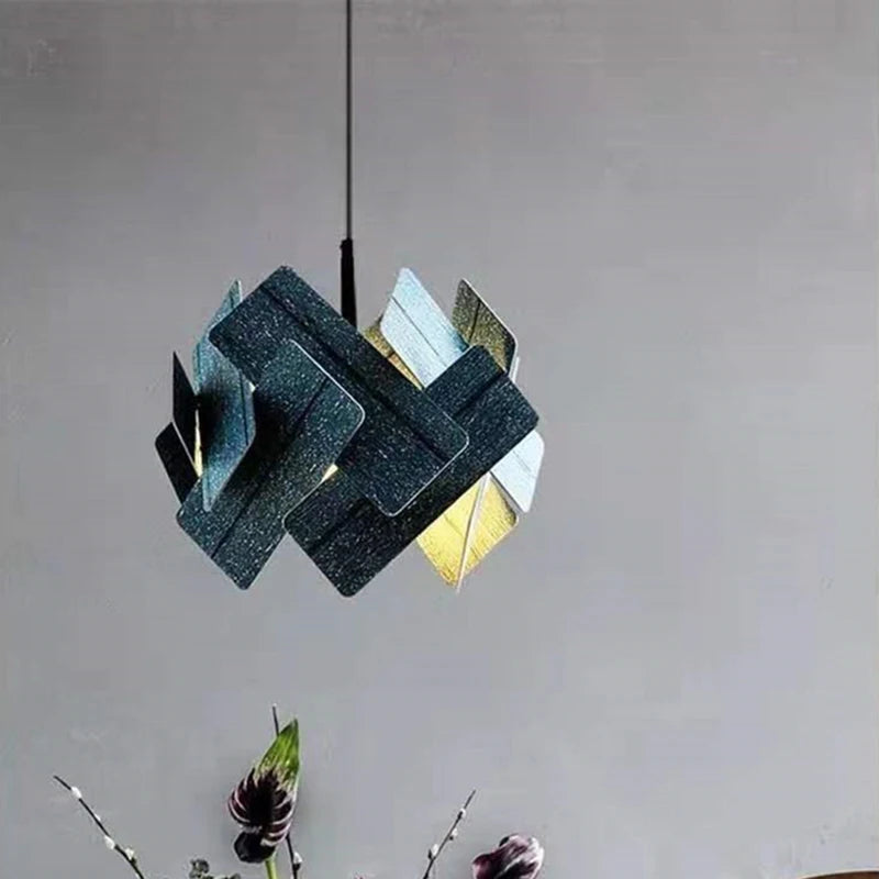 lampes suspendues en bois créatives avec cordon réglable - vue 6 sur 10
