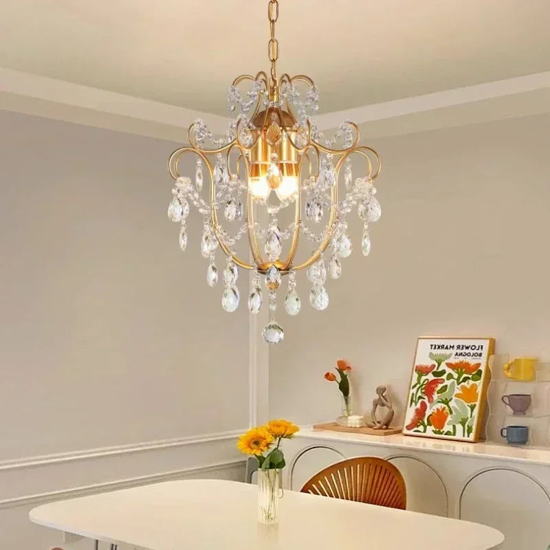 lustre led rétro en cristal pour décoration intérieure élégante - vue 2 sur 8