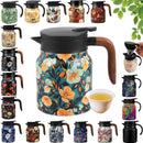 Théière isotherme vintage motifs floraux infuseur thermostat intégré