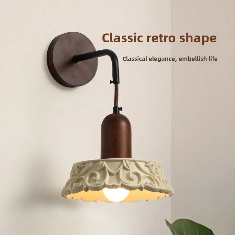 applique murale nordique en bois rétro pour décoration intérieure - vue 3 sur 7