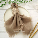 Serviette de table gaze de coton style rustique vintage