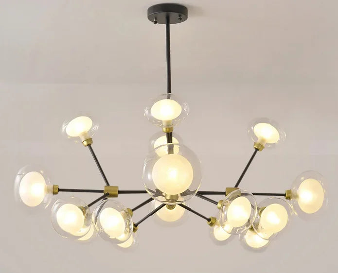 suspension nordique en résine et verre pour décoration moderne - vue 7 sur 8