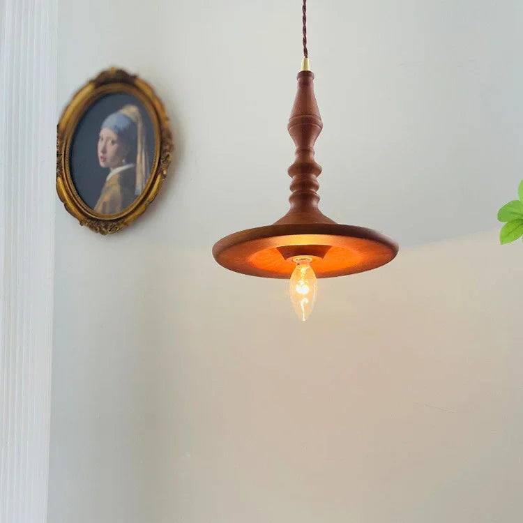 lampe de chevet rétro en bois style japonais pour bar et restaurant - vue 4 sur 9