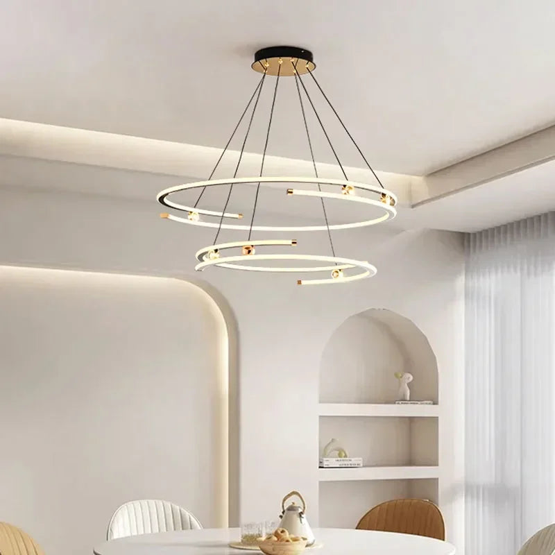suspension led moderne pour décoration intérieure élégante - vue 4 sur 12