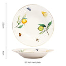 Assiette ceramique motif citron style europeen cuisine