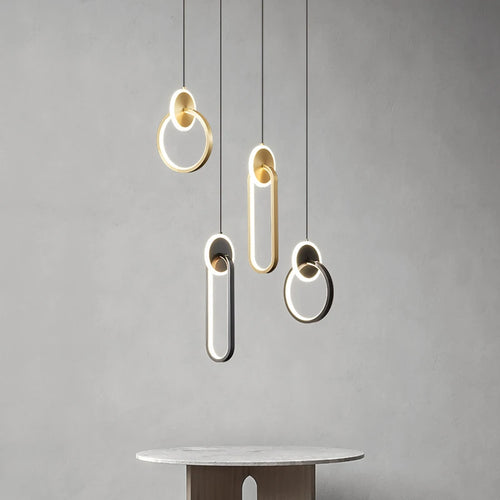 lustre long câble minimaliste suspendu rond 2022