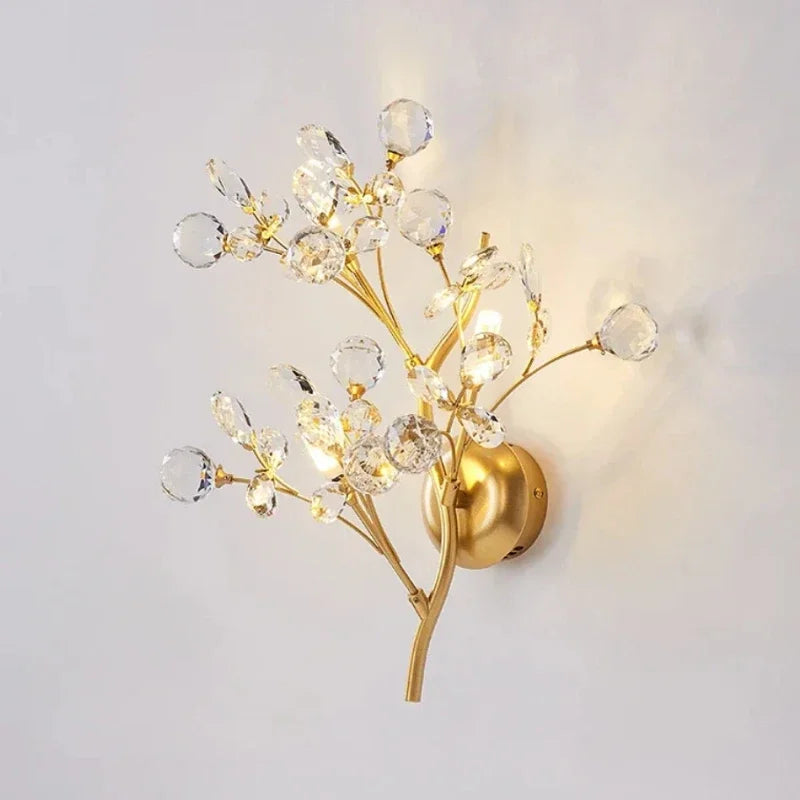 applique murale led luxe en cristal pour décoration intérieure - vue 5 sur 8
