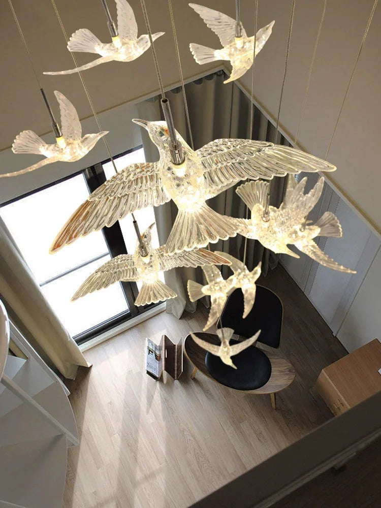 lustre minimaliste en acrylique pour éclairage intérieur moderne - vue 5 sur 14