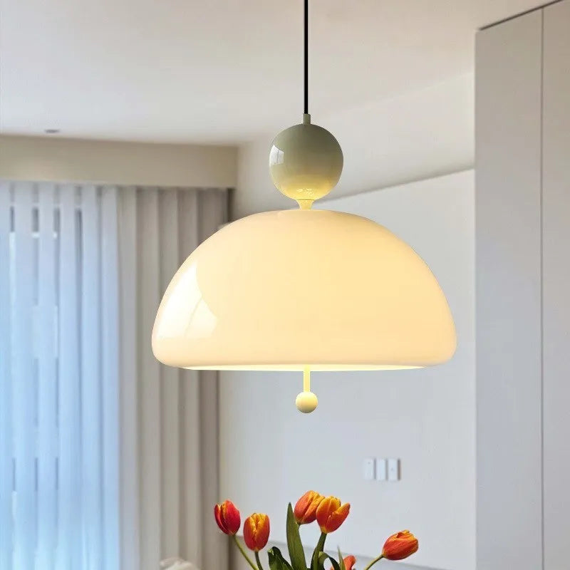 Suspension LED nordique en verre champignon - vue 3 sur 11