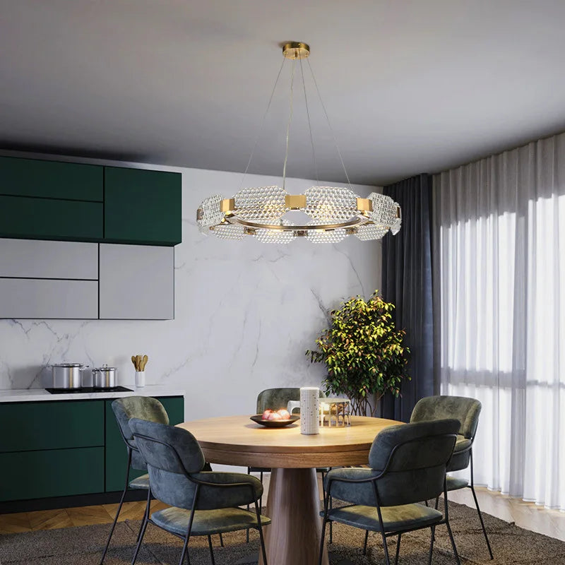 lustre moderne en verre créatif pour décoration intérieure - vue 5 sur 9