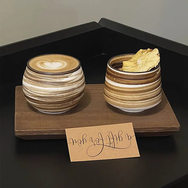 Tasse a the japonaise ceramique brute style artisanal