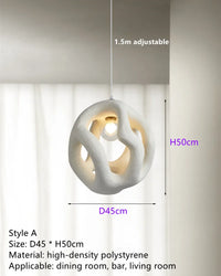 Wabi Sabi nordique LED fait à la main Restaurant lustre japon Style intérieur noir Loft suspension lumière cuisine île café suspension lampe