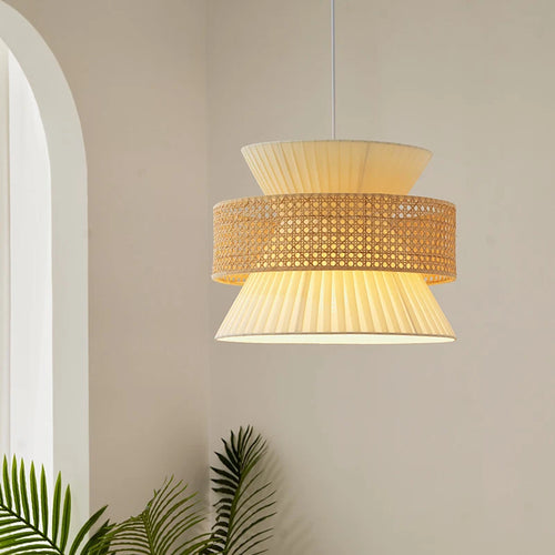 Lampe en rotin japonais Wabi Sabi