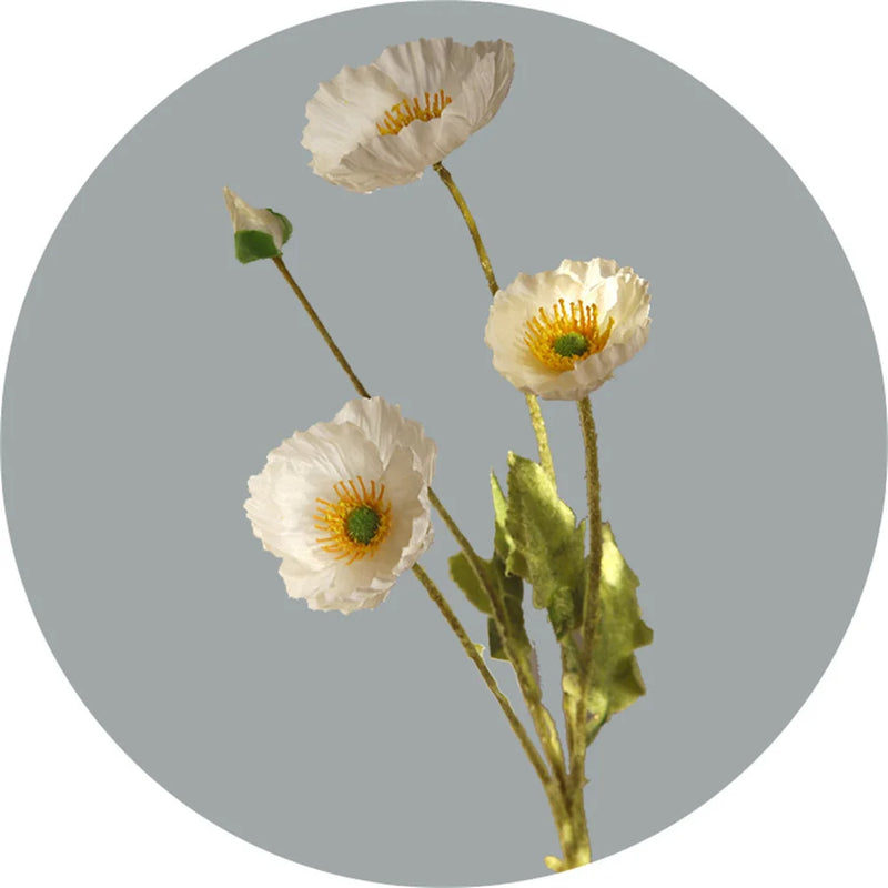 fleurs artificielles coquelicots en soie pour décorations et bouquets