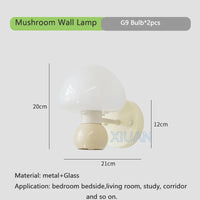 applique murale décorative en forme de champignon pour chevet