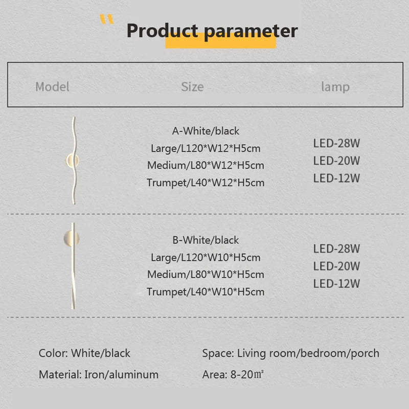 applique murale led minimaliste pour éclairage intérieur moderne - vue 5 sur 12