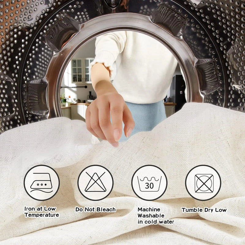 Voilage sur mesure style lin moderne grande hauteur