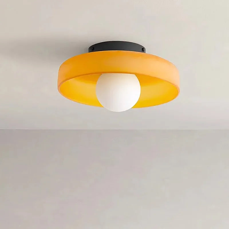 Plafonnier LED Vintage en verre à tête unique