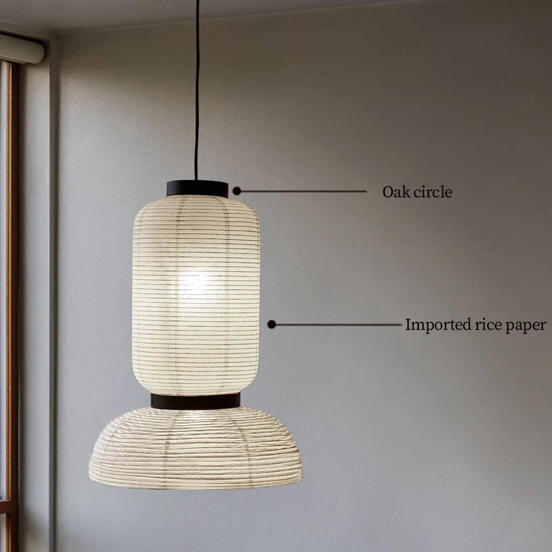 SANDYHA lanterne chinoise papier de riz lustre Art décor concepteur lampe à LED chambre salon salle à manger suspension éclairage fait à la main - vue 6 sur 11