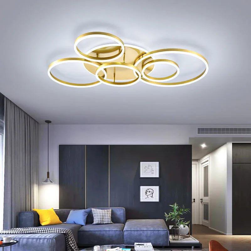 lustre led moderne minimaliste à intensité variable pour éclairage intérieur - vue 3 sur 25
