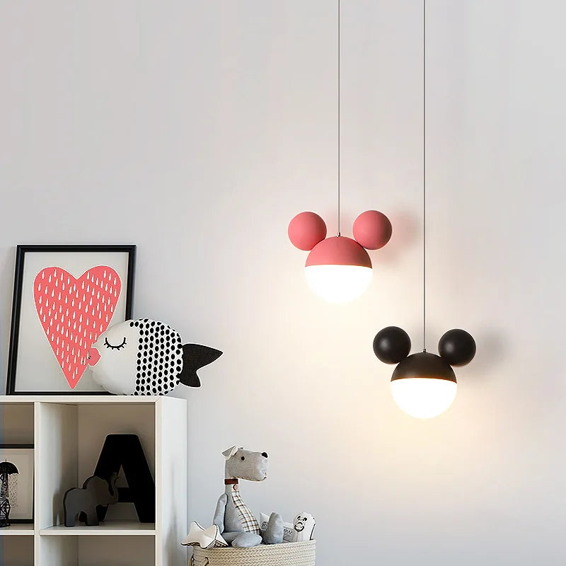 suspension mickey lampe moderne créative pour enfant - vue 4 sur 8