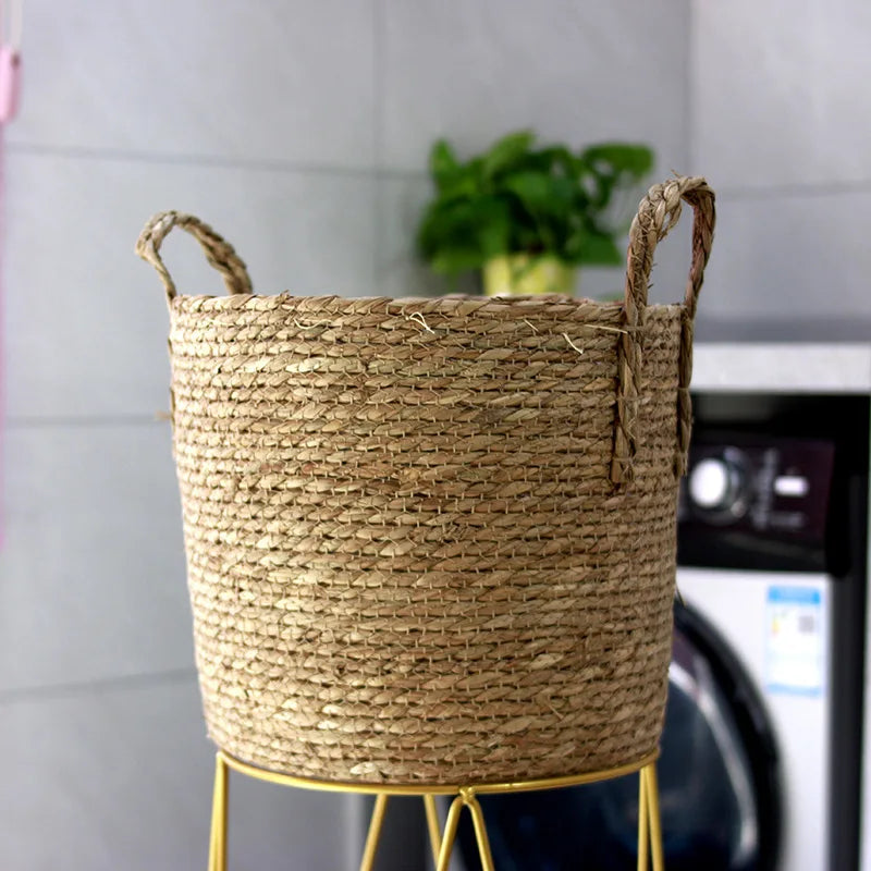 panier tissé à la main pour jardinage et rangement décoratif - vue 4 sur 11
