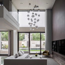 Scandinavia Magic Square Chandelier Crystal Box Pendant Lamp Ceiling Suspension Hanging Light for Loft Staircase Living Room