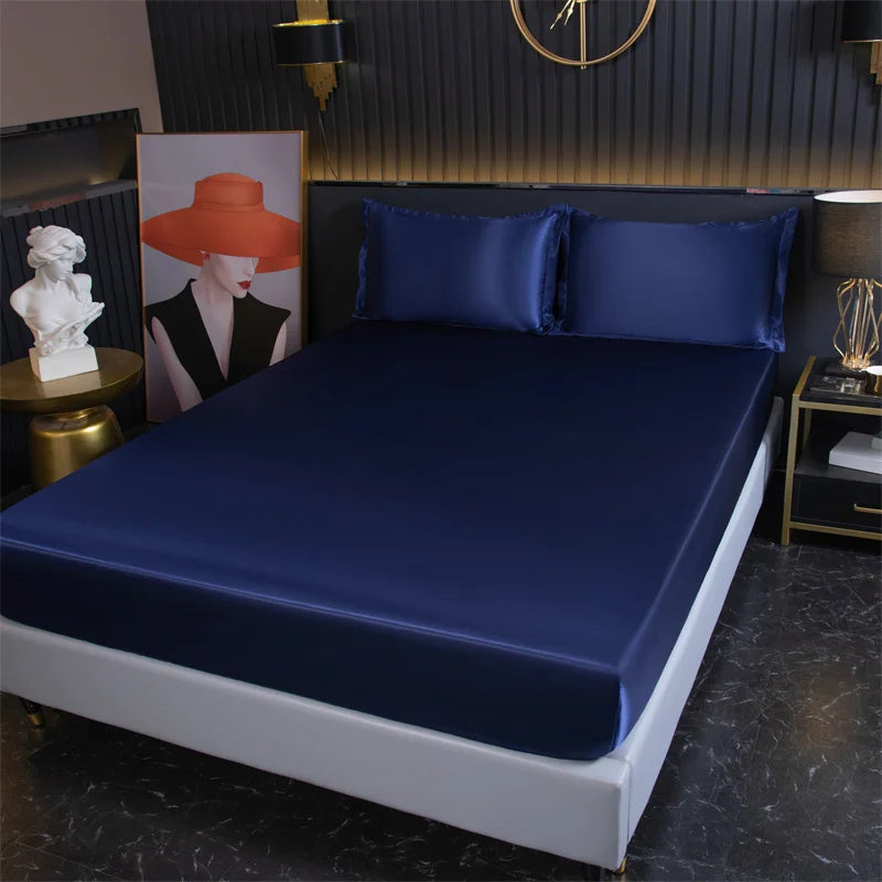 drap-housse haut de gamme en satin de luxe élastique